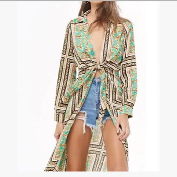 Forever 21 Jackets & Blazers - NWT • Gorgeous Baroque Maxi Coat from Forever 21